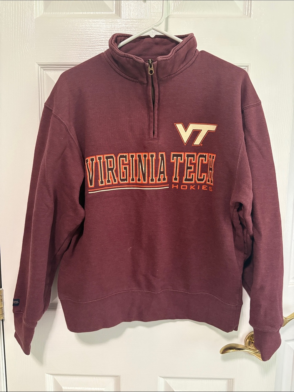 Jansport Maroon Quarter-Zip Pullover with VT Logo